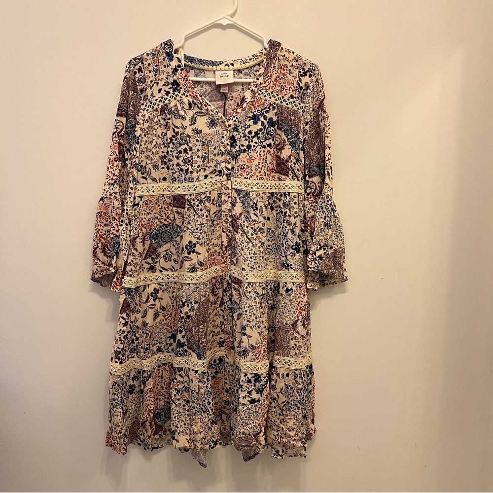 Knox Rose: long sleeve floral midi dress